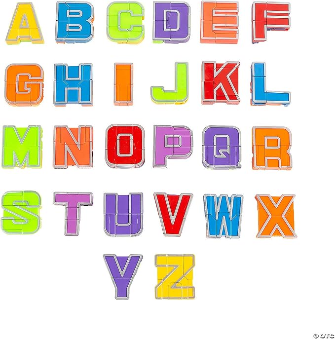 Alphabet Robots for Kids Alphabet Learning Toys, ABC Learning Toys for Kids Ages 3-5, Alphabots Transforming Alphabet Toy Robots for Kids 3-5, Alpha Bots, Carnival Prizes, Christmas Toys