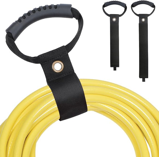 WISEPRO 2 Pack Extension Cord Holder Organizer, 19 Inch & 24 Inch Adjustable Hook and Loop Cable Storage Straps with Handle for Garage Electrical Cords Cable Rope Hose Organizers and Storage