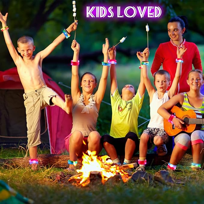 36Pcs LED Bracelets Glow Sticks Glow in the Dark Party Supplies for Kids/Adults, Christmas Party Favors for Kids Flashing Light up Toys, Neon Accessories Carnival Birthday Concert Games Gifts