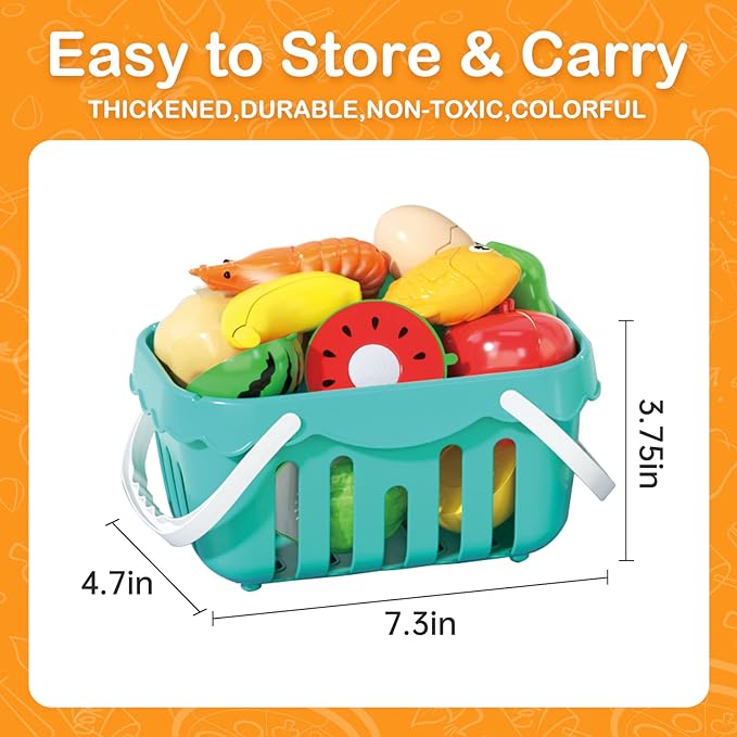 130Pcs Kitchen Playset, Toddler Pretend Cooking Play Pots, Pans, Utensils Cookware, Daily Food Fruit Veges, Shopping Storage Basket, Dessert, Prop Money, Learning Gift for Child （White）