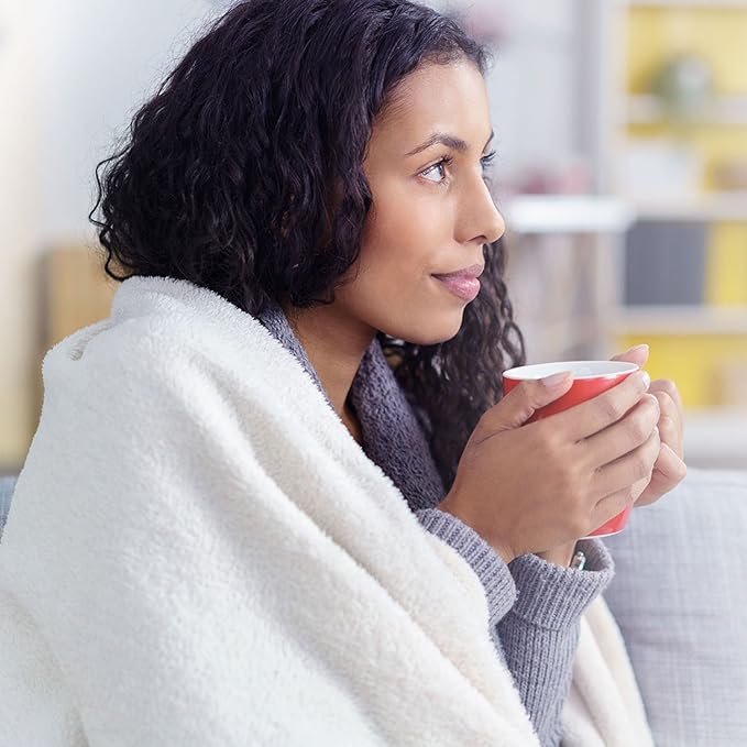 Bedsure GentleSoft Fleece Blanket Twin Size White - 300GSM Lightweight Plush Fuzzy Cozy Soft Warm Blanket for Bed, Sofa, Couch, Travel, Camping, 60x80 inches