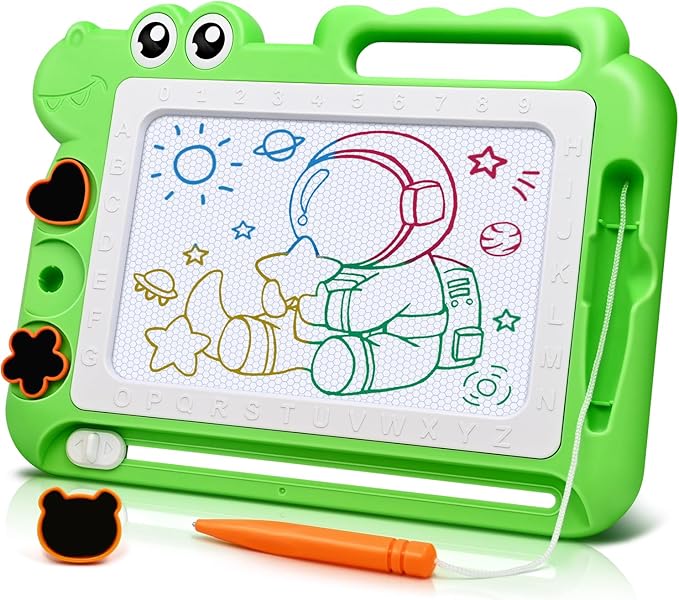 AiTuiTui Magnetic Drawing Board Toddler Toys Gift for Girls Boys, Color Sketch Writing Scribble Doodle Pad Travel Games, Educational Learning Kids Toys for Birthday or Valentine (Green)