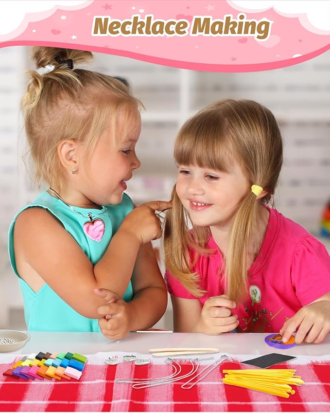 DIY Make Your Own Clay Jewelry Dish Craft Kit for Girls - Jewelry Dish Making Kit, w/24 Color Polymer Clay, 7 Circle Cutters, Rollers,212 pcs Earring Making Tools Arts and Crafts for Kids Ages 8+