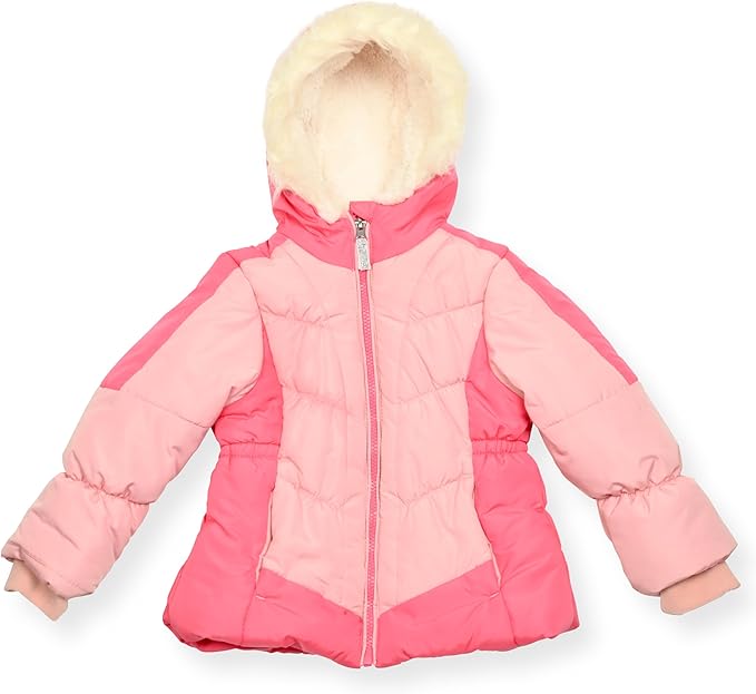 Arctic Quest Little Girls Bib Snow Pants and Ski Jacket Water-Resistant Snowsuit For Kids Winter Jacket For Girls