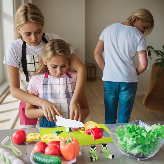 15 PCS Kids Cooking Sets,Toddler Montessori Kitchen Tool Toy for Lillte Girl Boy Age 3-10,Gifts for Birthday Christmas