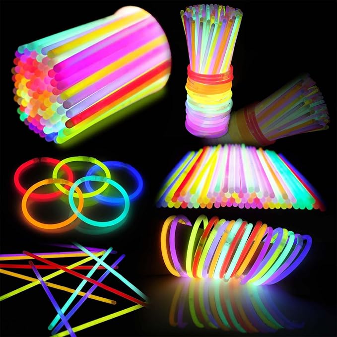 207 Glow Sticks Bulk Party Pack, Halloween Glow Sticks For Kids Camping, Glow In The Dark Sticks,8” Glow Party Supplies Bracelets