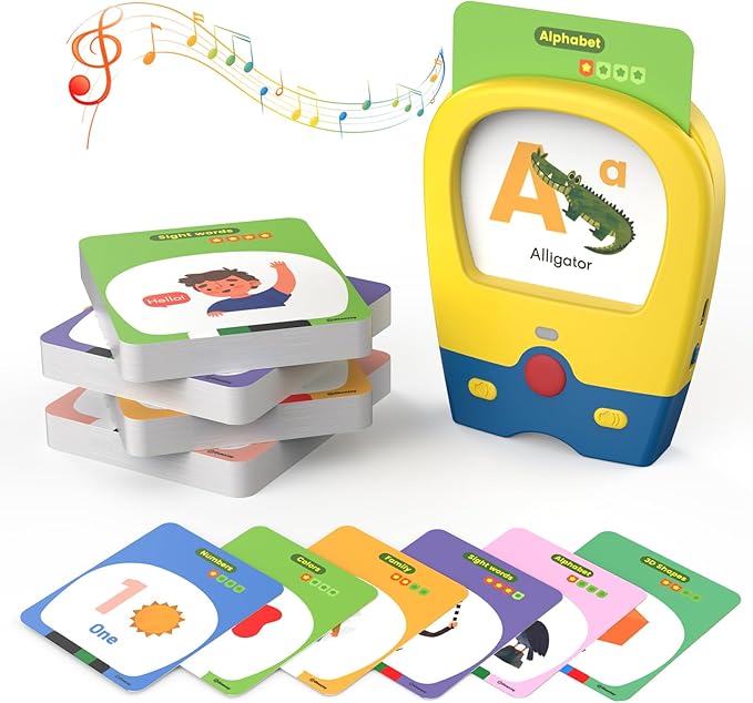 Toddler Talking Flash Cards with 400 Sight Words Toddler Toys for 1 2 3 4 5 Year Old Boys and Girls-Montessori Toys,Speech Therapy,Autism Sensory Toys Learning Educational Toys