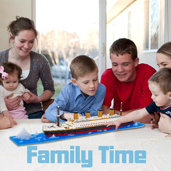 Titanic Model Mini Building Blocks Set 1878pcs Mini Bricks 3D Puzzle DIY Educational Titanic Toys Gifts for Adults and Kids