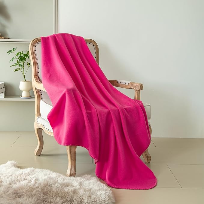 CAI TENG Fleece Throw Blanket Blankets for Couch Bed 50x60 6 Pack Kids Blanket Throws Polar Fleece Fabric Soft Cozy Travel Blankets Lightweight Small Throws Wedding Gifts Travel Hot Pink