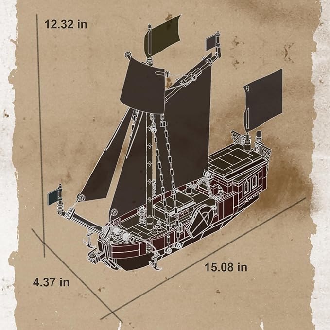 KAZI Boat Building Kit for Adults Kids,Sailing Adventure Toy Boat Building Blocks Set,Yacht Model Home Decor,Fun Toy Gift for 8 9 10 11 12 Plus Year Old Boys and Girls