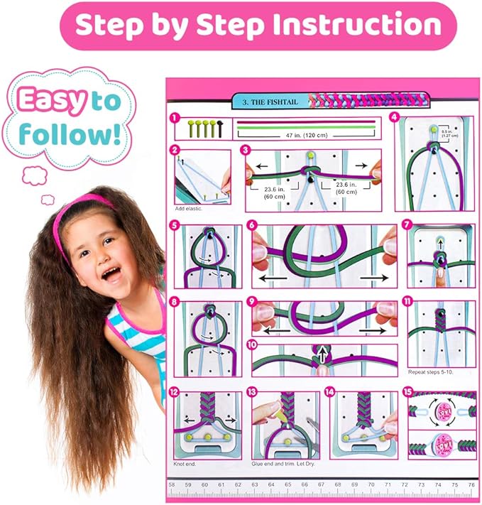 GILI Friendship Bracelet Making Kit for Girls Age 8-12 – DIY Arts and Crafts Toys – Best Christmas Birthday Gifts Ideas for Girls 7 8 9 10 11 Years Old