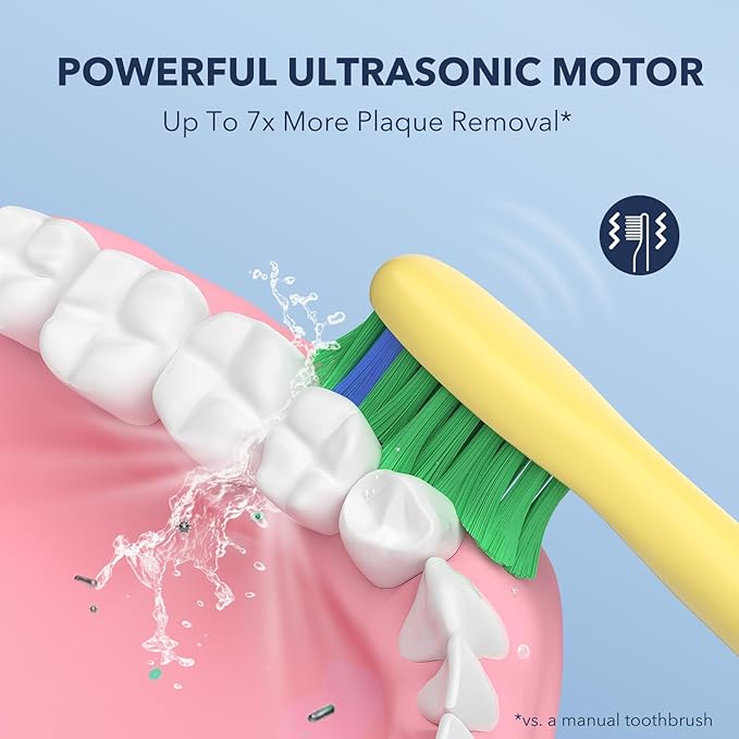 ARISSON Sonic Electric Toothbrush for Adults and Kids, 40,000 VPM Power Toothbrush, 1.5H Fast Charge Ultrasonic Electric Toothbrushes with 2 Minutes Smart Timer, 1.6 Oz Travel Toothbrush, New Corn