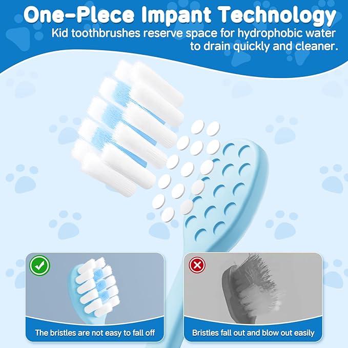 Kids Toothbrush 8 Pack Toddler Toothbrush for 2-10 Yeas Old Soft Children Manual Toothbrush for Clean Teeth Cute Cat Shaped Make Your Baby Love Brushing Teeth Multicolor