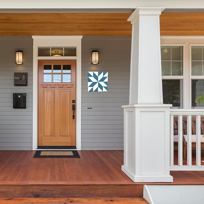 Large Unfinished Barn Quilt Square Wooden Sign, Country Decor Canvas Quilts Blocks (18 inches, Friendship Star)