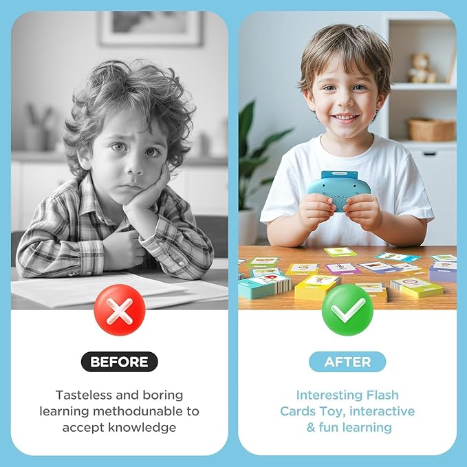 Spanish & English Talking Flash Cards for Toddler - 510 Sight Words Bilingual Learning Toys for Toddlers 3-6, 31 Themes with 3 Songs Autism Sensory Toys, Speech Therapy & Montessori Educational Gifts