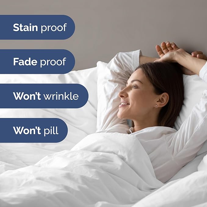 Duvet Cover Cal King Size Set - Extra Soft Cal King Size Duvet Cover 104 x 98 with 2 Pillow Shams - Hotel Luxury Easy Care & Fade Free w/Zipper Closures & Ties - Comfy Breathable Bedding Set (White)