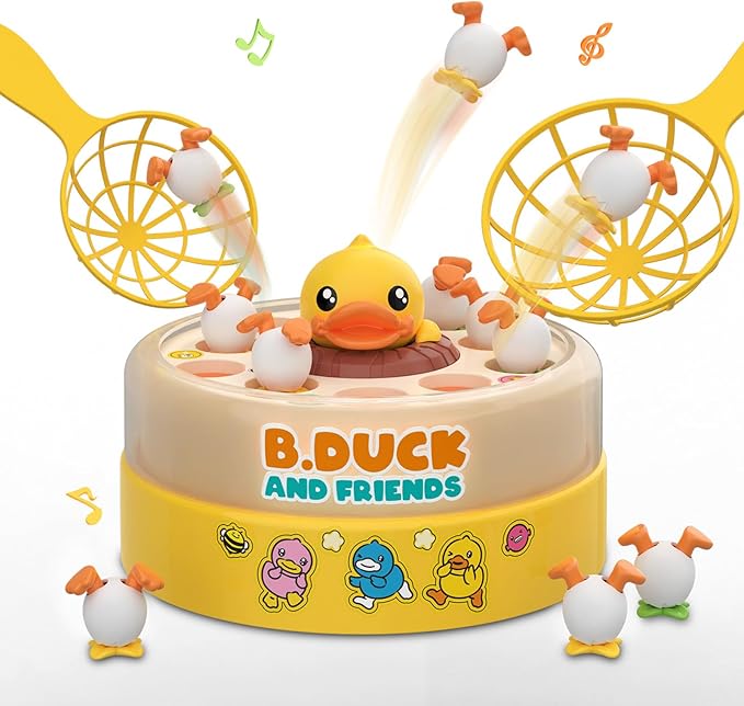 B.Duck Games for Kids Age 4-6, Board Games Bounce and Catch Duck Toys for Kids 4-8, Family Board Games for 5-7 Boys Girls, Birthday Gifts Christmas Party Games for Toddlers 3-5