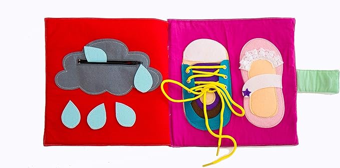 Play with Quiet Book, Montessori Toy Book, Creative and Basic Skill, Educational Toy, Toddler Activity Book, Busy Book, Toy Book