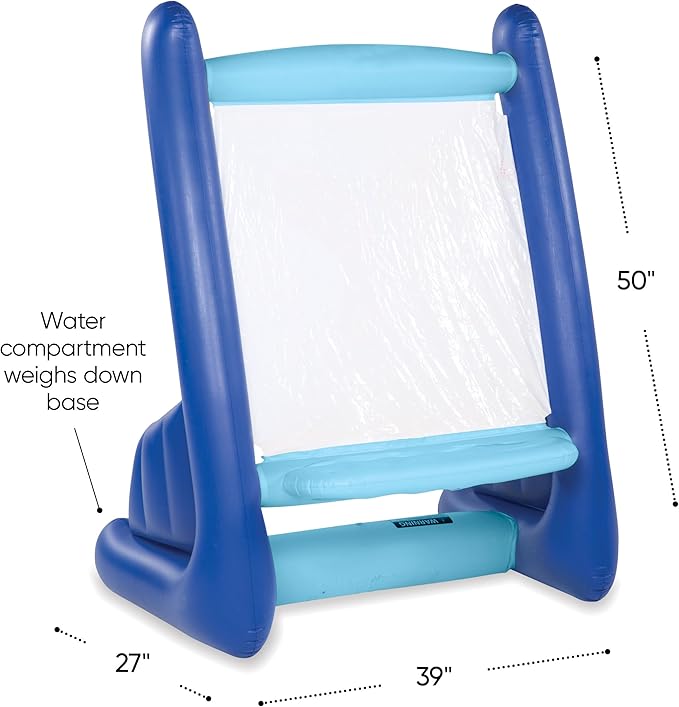 Hearthsong Double-Sided Inflatable Kids Art Easel, Outdoor & Indoor Paint Station, Creative Coloring, Drawing and Painting Art Easel for Kids and Toddlers, Ideal for Arts & Crafts Fun