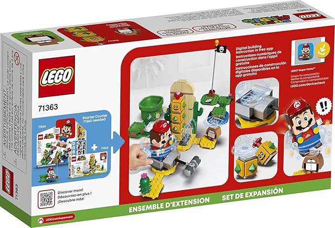 LEGO Super Mario Desert Pokey Expansion Set 71363 Building Kit; Toy for Creative Kids to Combine with The Super Mario Adventures with Mario Starter Course (71360) Playset (180 Pieces)