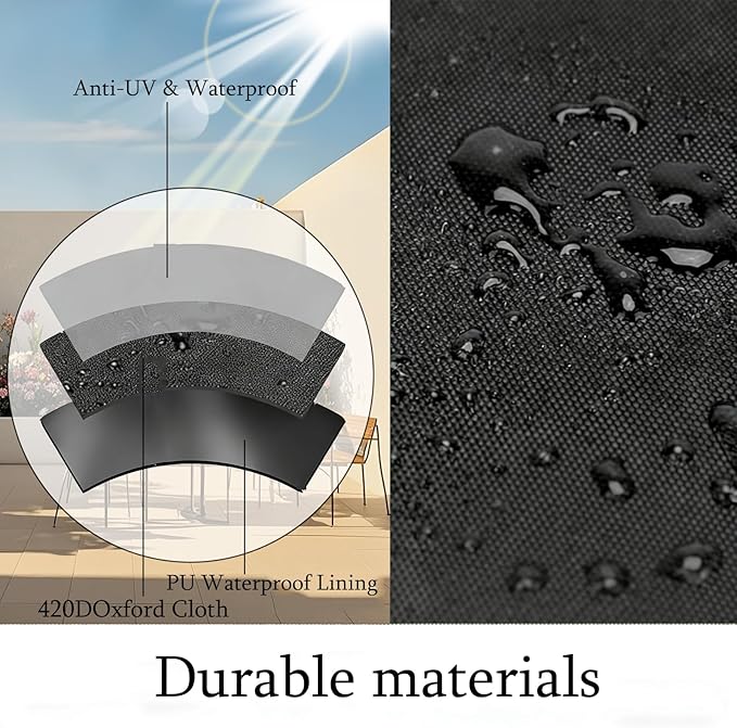 68" Waterproof Outdoor Cushion Storage Bag,Large Patio Furniture Cover with Zipper&Handles-Heavy Duty 68x30x20 Inch for Pillow,Christmas Tree,Table,Pool&Garden Outdoor Storage