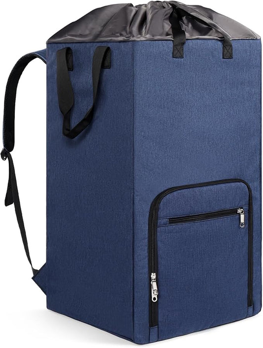 Bukere Laundry Backpack for College Students Dorm Essentials, Extra Large 90L Hanging Bag with Adjustable Shoulder Straps, Portable Laundry Tote for Apartment, Laundromat, Travel
