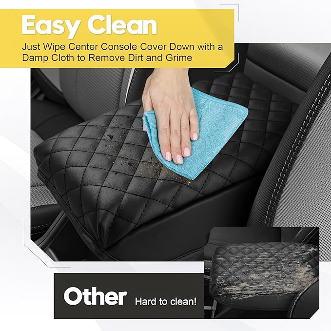 FIILINES Center Console Cover for Subaru Forester 2025 2026, Armrest Cover Pad Cushion Protector Forester Accessories Armrest Cover Anti-Scratch Black