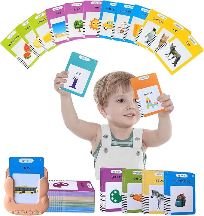 Talking Flash Cards Toddler Toys,Kids Toddler Flash Cards with 224/510 Sight Words,Montessori Toys,Bilingual English-Spanish，Learning Educational Toys for Kids Ages (510 -Sight Words)