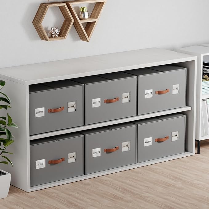 2 Pack comforter Storage Organizers, king&queen size blanket Organizers with Reinforced Walls ，Foldable 21"x18"x11" Space-Saving Design for Bedding Storage & sheet storage