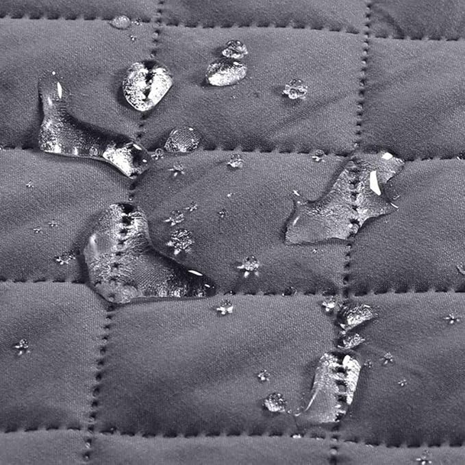 2 Pack Non-Slip Couch Sofa Chair Armrest Organizer 5 Pockets Armchair Caddy Smart Phone, Book, Magazines, Ipad, TV Remote Control Holder (Gray)