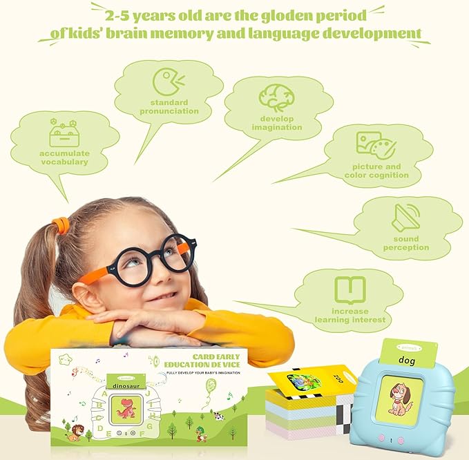 Toddler Toys for 2 3 4 5 Year Old Girls and Boys, Uladis Speech Therapy Toys, Autism Sensory Toys for Autistic Children, Montessori Toys, Learning Talking Flash Cards 384 Sight Words