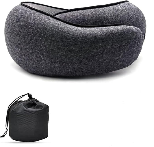 Travel Neck Pillows for Airplanes 2025 New Travel Pillow Neck Travel Pillow Memory Foam Airplane Pillow for Offices and Cars(Black)
