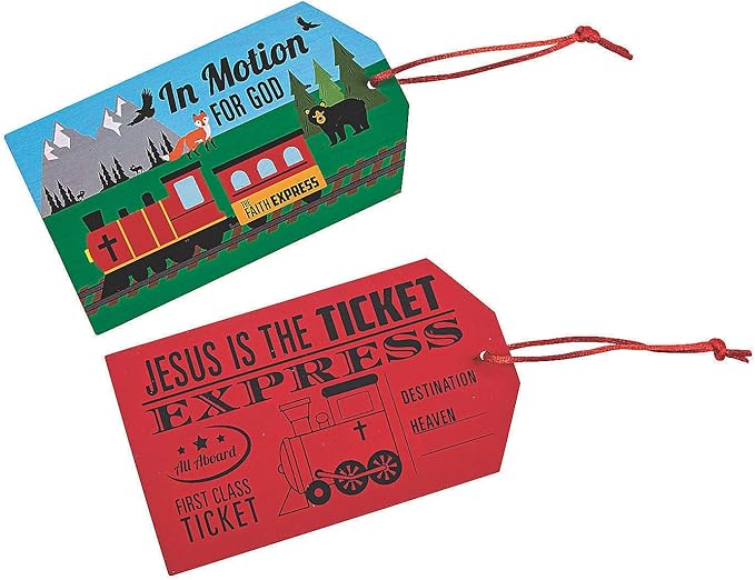 Fun Express Railroad Scratch 'N Reveal – Engaging Craft Supplies for Kids – Ideal VBS Vacation Bible School Arts & Crafts Projects – Fun Educational Activity Party Favors Creative Learning – 12 Pieces