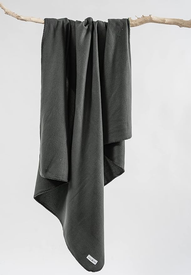 Special SG Glory Fleece Throw Blanket Set Bulk for Travel Kids Outdoor Wedding Pet (Black Grey, Pack of 6 50x60 Inches)