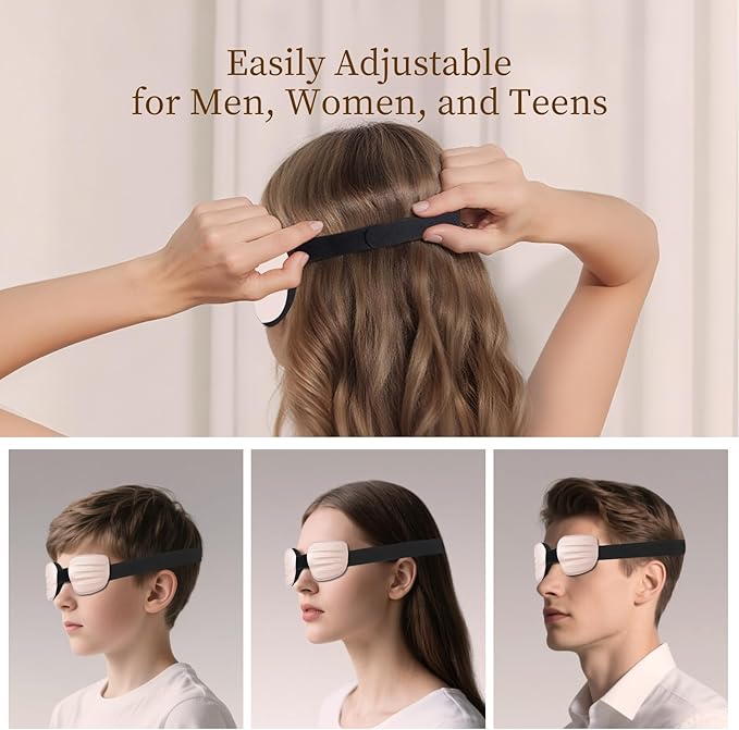 CLOZIA Sleep Mask for Men Women, Adjustable Sleeping Eye Mask, 100% Blocking Eye Masks for Sleep, Soft Comfortable for Travel & Shift Work, Pink