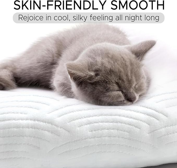 Body Pillow for Adults - Soft Long Bed Pillows Insert for Sleeping - Shredded Memory Foam & Removable Washable Cover - Swan Shaped Side Sleeper Pregnancy Pillow 49 Inch (White)