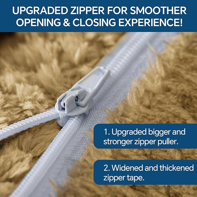 BEDELITE Travel Blanket with Bag, Ultra-Soft Jacquard Fleece Blanket with Luggage Sleeve & Backpack Clip, Airplane Blanket Travel Essentials, Camel