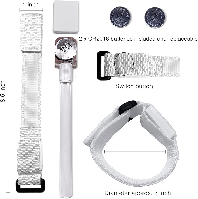 8pcs LED Light Up Bracelets Glow Flashing Wristbands Glow in The Dark Party Supplies for Wedding, Raves, Concert, Camping,Sporting Events, Party