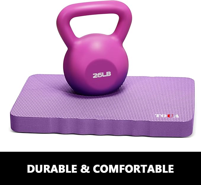 Kneeling Pad Thick Extra Large High Density Foam Comfort Kneeling Pad for Work Gardening Yoga Exercise Garden Knee Pad 2 Pack Purple