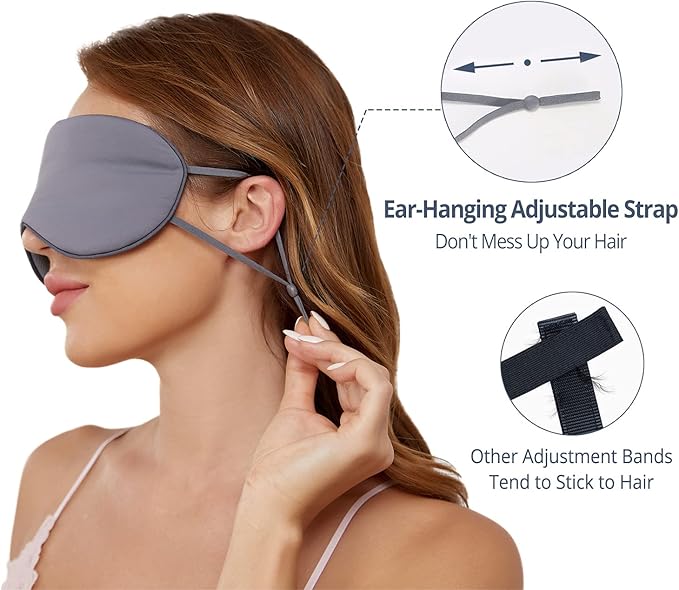 Sleeping Mask 2 Pack, Warm, Cool Double-Sided Use of Sleep Mask, Super Soft Blindfold with Adjustable Strap, Block Out Light, Comfort Sleep Eye Mask for Travel Meditation Nap