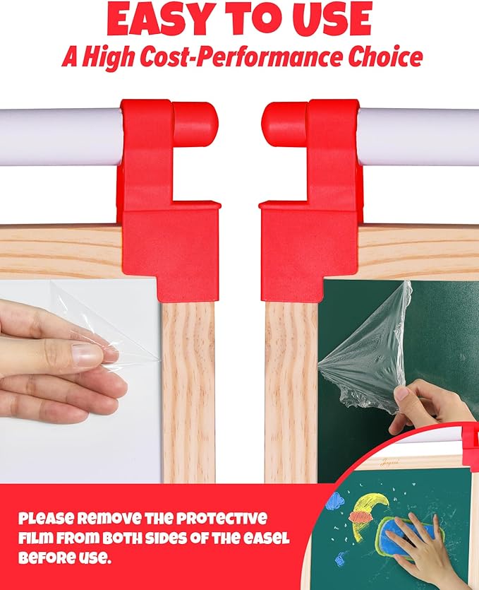 JOYOOSS Easel for Kids Art Easel Kids Easels for Toddlers,Wooden Kid Easel with Paper Roll - Adjustable Magnetic Double Sided, Toddler Art Easel for Toddlers 2-4 Years and Art Easel for Kids Ages 4-8