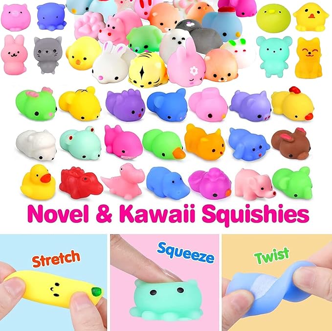 124 Pack Party Favors for Kids,Goodie Bags Pinata Stuffers,Treasure Box Toys,Birthday Party Gift Toys,School Classroom Rewards,Carnival Prizes Box,Easter Egg Filler Bulk Fidget Toys for Boys Girls