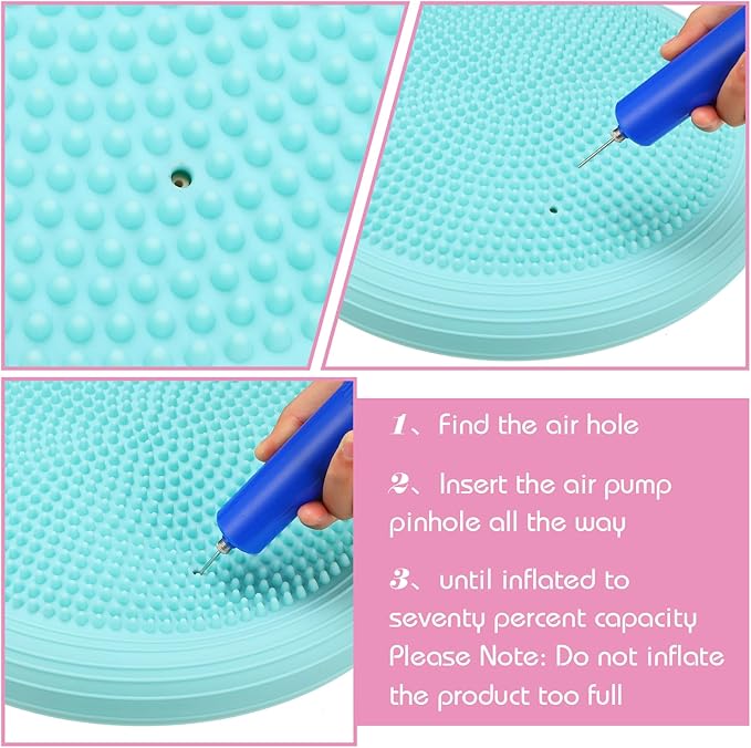 Libima 4 Pcs Wiggle Seat Inflated Wobble Cushion for Sensory Kid 13 Inches Balance Disc Flexible Seating for Classroom Sensory Pad for Chair Wiggle Cushion