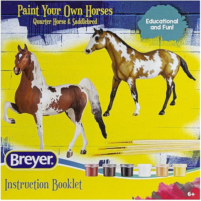 Breyer Horses Paint Your Own Horse - Quarter Horse & Saddlebred Paint & Play | 2 Horse Set | Model #4260