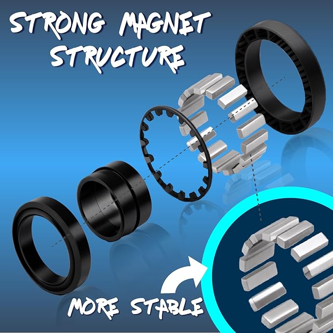 Cevioce 6 PCS Magnetic Ring Fidget Toys Set,Easter Basket Stuffers Finger Spinner Pack for Teens Adults and Kids,Coolest Magnet for ADHD Anxiety Relief Toy for 8+ Year Old Boys Valentine's Day Gifts