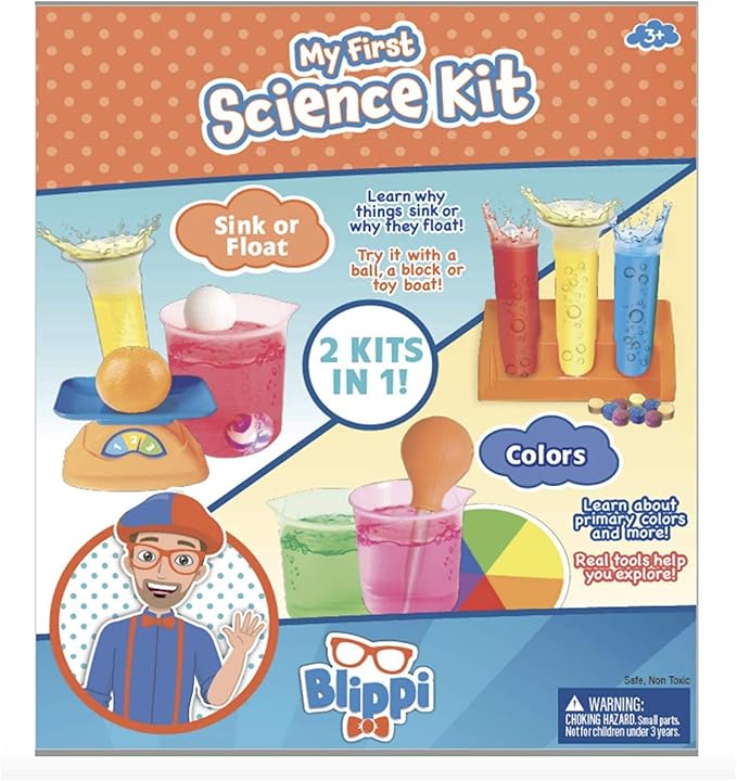 Be Amazing! Toys Blippi My First Science Kit: Color Experiments + Sink or Float - Super Set of 2 Kits in 1!