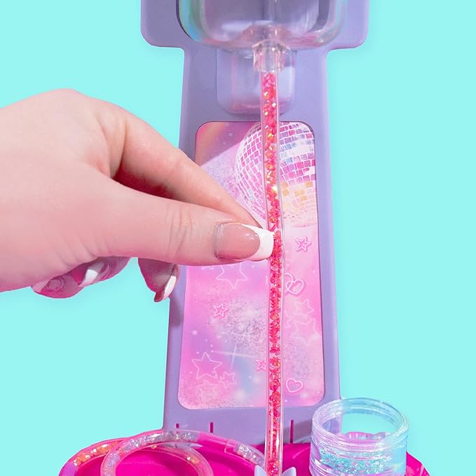 Just My Style Sparkle Pop Bracelet Maker, Make 10 Glitter Jelly Bracelets, Soft Glitter Filled Jelly Bangles, Bracelet Making Kit with Charms, Beads, Rhinestones, 90s Jewelry, Y2K Accessories