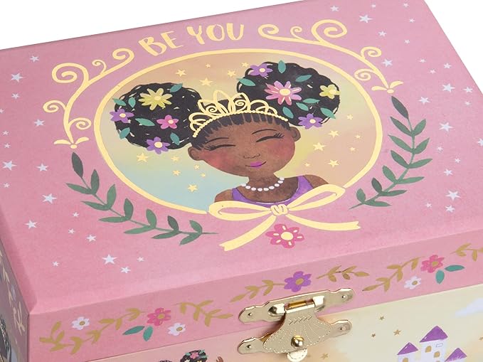 Jewelkeeper Ballerina Music Box & Little Girls Jewelry Set - 3 Ballerina Gifts for Girls - Little Queen Design - Ballerina Jewelry Box