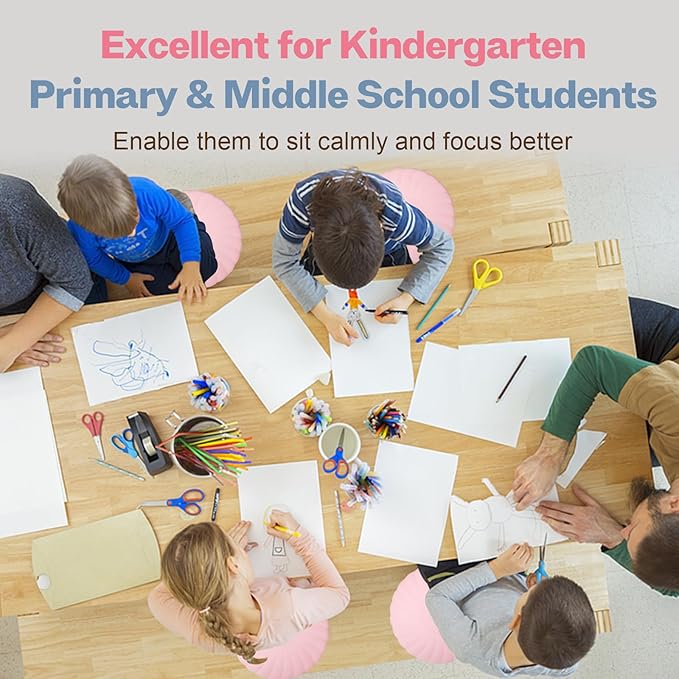 Wobble Cushion, Extra Thick Wiggle Seat for Sensory Kids, Non-slip Balance Disc with Inflation Pump for Adults Core Strength, Posture Improvement & Physical Therapy (13.5in/34cm)