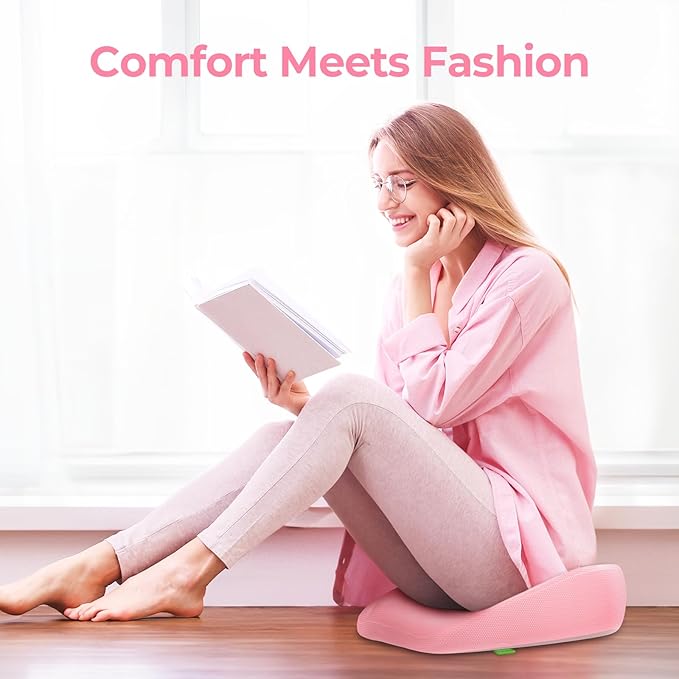 AUVON Innovative Donut Pillow Hemorrhoids Scientific Center Hole and Tailbone Cutout, Orthopedic Pain Relief Donut Seat Cushion for Coccyx, Sciatica, After Surgery Sitting Relief, FSA HSA Eligible